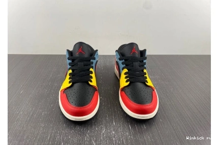 Jordan Black Low 1 Retro Multi-Color SE 1016